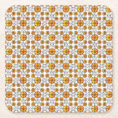 Traditioneel Lets ZUN-teken geometrisch patroon V Kartonnen Onderzetters (Voorkant)