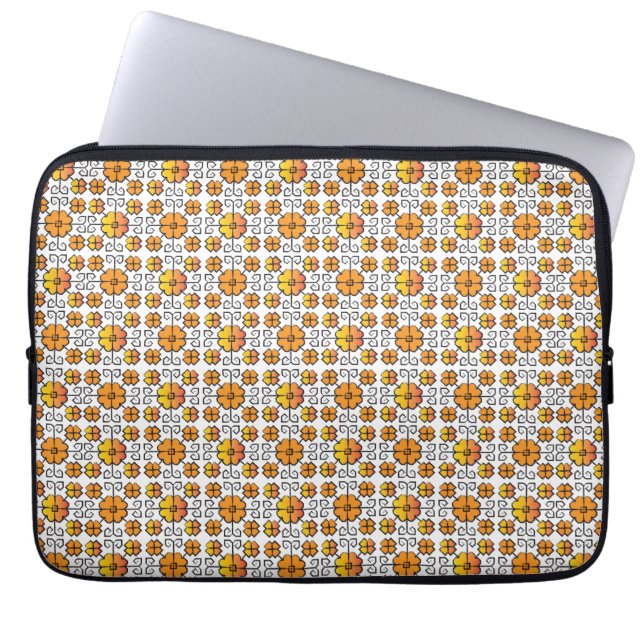 Traditioneel Lets ZUN-teken geometrisch patroon V Laptop Sleeve (Voorkant)