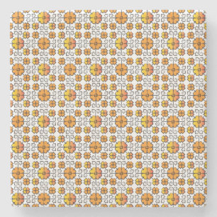 Traditioneel Lets ZUN-teken geometrisch patroon V Stenen Onderzetter
