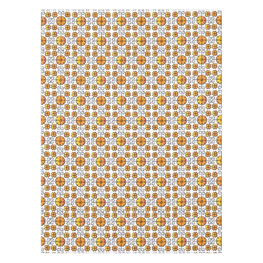 Traditioneel Lets ZUN-teken geometrisch patroon V Tafelkleed (Voorkant)