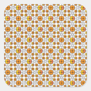 Traditioneel Lets ZUN-teken geometrisch patroon V Vierkante Sticker