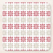 Traditioneel Lets ZUN-teken geometrisch patroon VI Kartonnen Onderzetters (Voorkant)