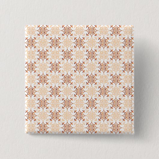 Traditioneel Lets ZUN-teken geometrisch patroon VI Vierkante Button 5,1 Cm (Voorkant)