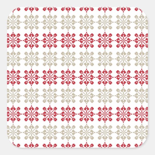 Traditioneel Lets ZUN-teken geometrisch patroon VI Vierkante Sticker (Voorkant)