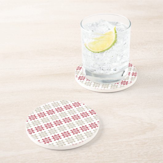 Traditioneel Lets ZUN-teken geometrisch patroon VI Zandsteen Onderzetter (Zijkant)