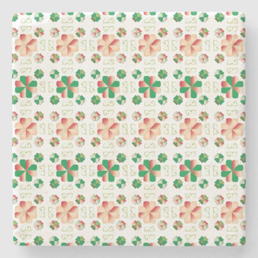 Traditioneel Lets ZUN-teken geometrisch patroon X Stenen Onderzetter (Voorkant)