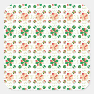 Traditioneel Lets ZUN-teken geometrisch patroon X Vierkante Sticker