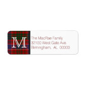 Traditioneel MacRae-tapemonogram Etiket (Voorkant)