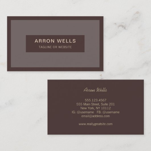 Traditioneel mannelijk professioneel Visitekaartje (Voorkant / Achterkant)