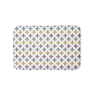 Traditioneel Mardi Gras gekleurd Fleur de Lis patr Badmat