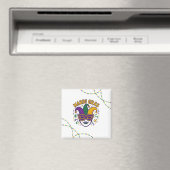 Traditioneel Mardi Gras gekleurd masker Magneet (Insitu (Vaatwasser))