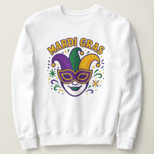 Traditioneel Mardi Gras gekleurd masker Trui