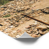 Traditioneel Marokkaans dorp, archiefarchitectuur Poster (Hoek)