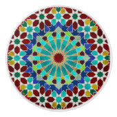 Traditioneel Marokkaans Kleurrijk Mozaïek Keramische Knop (Voorkant)