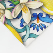 Traditioneel mediterraan patroon met leemons fleece deken (Hoek)
