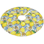 Traditioneel mediterraan patroon met leemons kerstboom rok (Gekanteld)