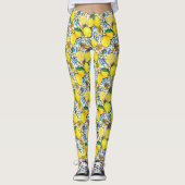 Traditioneel mediterraan patroon met leemons leggings (Voorkant)