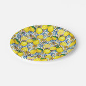 Traditioneel mediterraan patroon met leemons papieren bordje (Gekanteld)