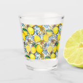 Traditioneel mediterraan patroon met leemons shot glas (Voorkant)