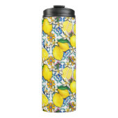 Traditioneel mediterraan patroon met leemons thermosbeker (Voorkant)