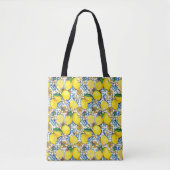 Traditioneel mediterraan patroon met leemons tote bag (Voorkant)
