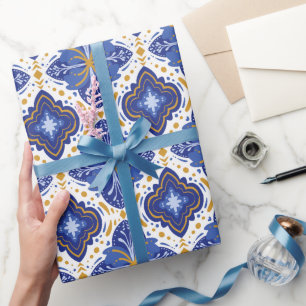 Traditioneel mediterraan Portugees Azulejo Cadeaupapier