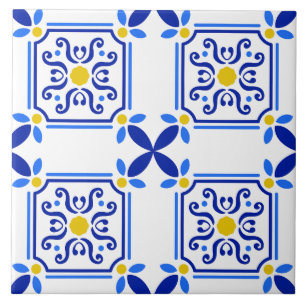 Traditioneel mediterraan Portugees Azulejo Tegeltje
