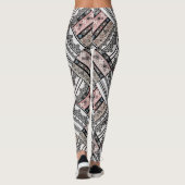 Traditioneel meetkundig stamhout leggings (Achterkant)