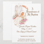 Traditioneel Meisje Doopsel Certificaat Feestdagenkaart (Voorkant / Achterkant)