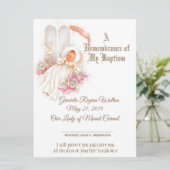 Traditioneel Meisje Doopsel Certificaat Feestdagenkaart (Staand voorkant)