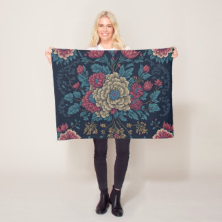 Traditioneel Mexicaans borduurpatroon Fleece Deken