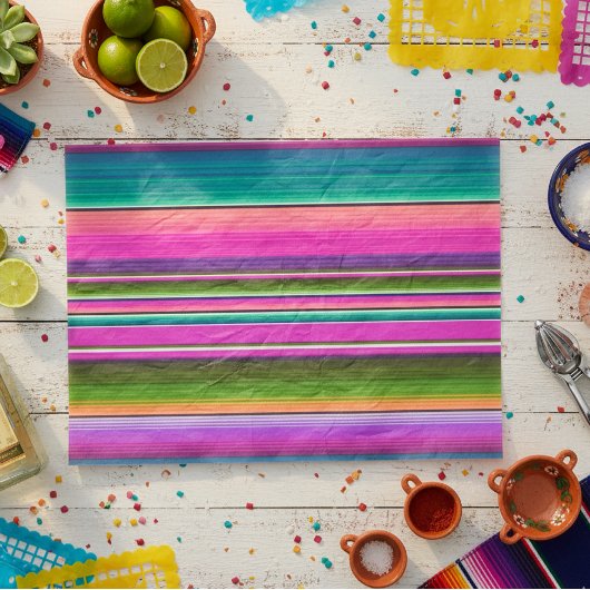Traditioneel Mexicaans Fiesta Dekbed Serape Roze Tissuepapier