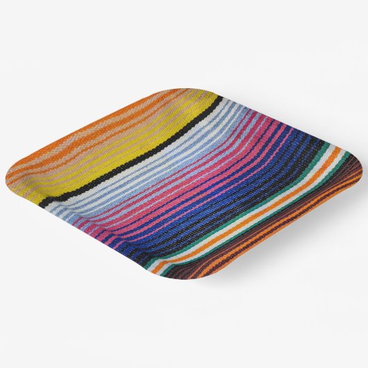 Traditioneel Mexicaans Fiesta Design Papieren Bordje (Gebogen)