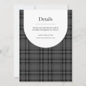 Traditioneel monochroom zwart-wit tartan ruitjespa kaart (Achterkant)