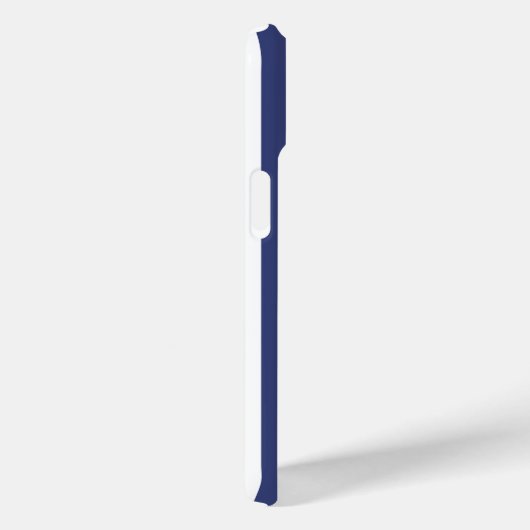 Traditioneel monogram donkerblauw en witte strepen Case-Mate iPhone case (Achterkant / Rechts)