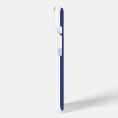 Traditioneel monogram donkerblauw en witte strepen Case-Mate iPhone case (Achterkant / Links)