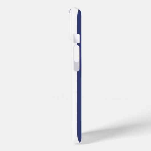 Traditioneel monogram donkerblauw en witte strepen Case-Mate iPhone case (Achterkant / Links)