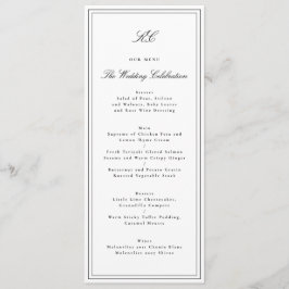 Traditioneel Monogram Huwelijk Menu