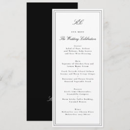Traditioneel Monogram Huwelijk Menu