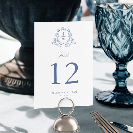 Traditioneel Monogram Wapen Elegante Trouw Kaart