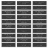 Traditioneel Monogram Zwarte Crest Klassieke Trouw Sticker (Voorkant)