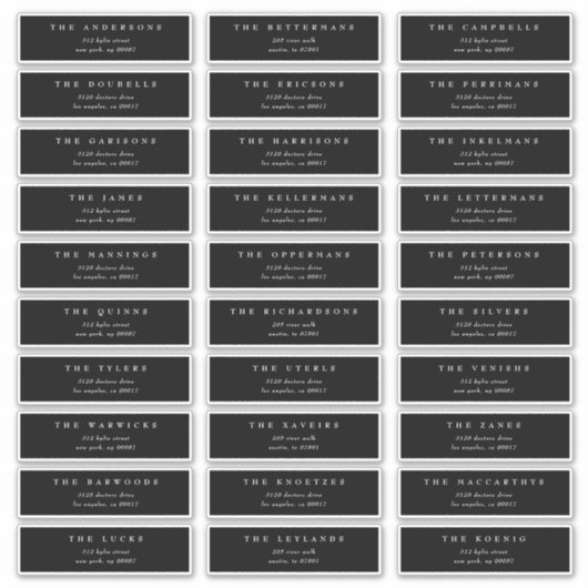 Traditioneel Monogram Zwarte Crest Klassieke Trouw Sticker (Voorkant)