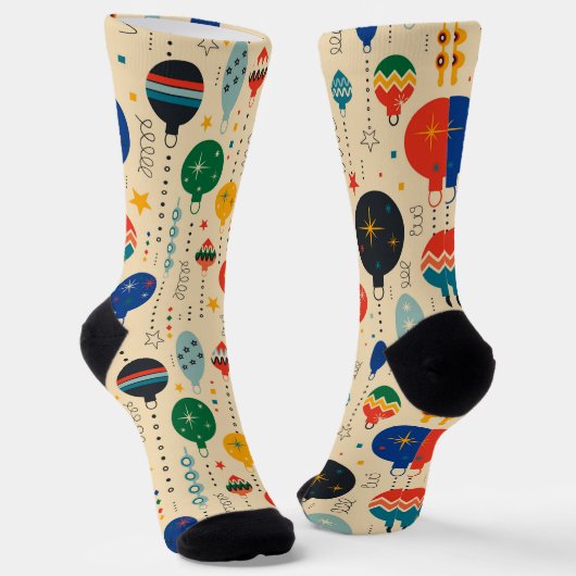  traditioneel mooi ornament Beige Sokken (Gebogen)