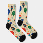  traditioneel mooi ornament Beige Sokken (Rechts)