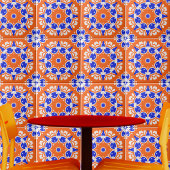 Traditioneel mozaïekpatroon voor etnische volksbew tegeltje