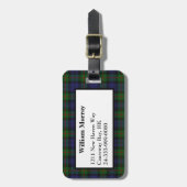 Traditioneel Murray Tartan Speld Bagagelabel (Voorkant verticaal)