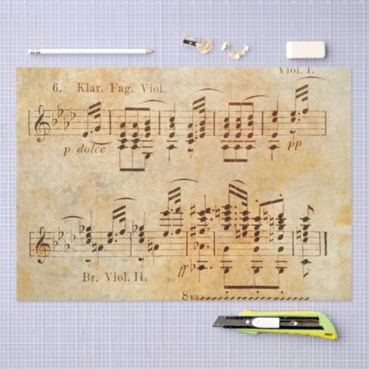 traditioneel muziekpapier tissuepapier (Craft)