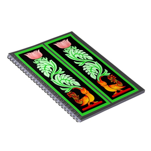 Traditioneel mythisch kunstontwerp in Sri Lanka Notitieboek (Rechterzijde)