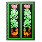 Traditioneel mythisch kunstontwerp in Sri Lanka Notitieboek (Voorkant)