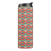 Traditioneel naadloos patroon Elegant Design Thermosbeker (Gedraaid links)